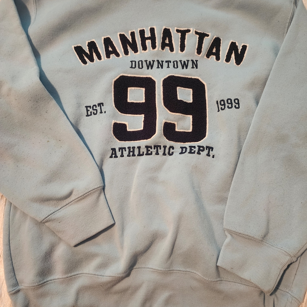 Urban Planet Manhattan Athletic Dept. Light Blue Sweater